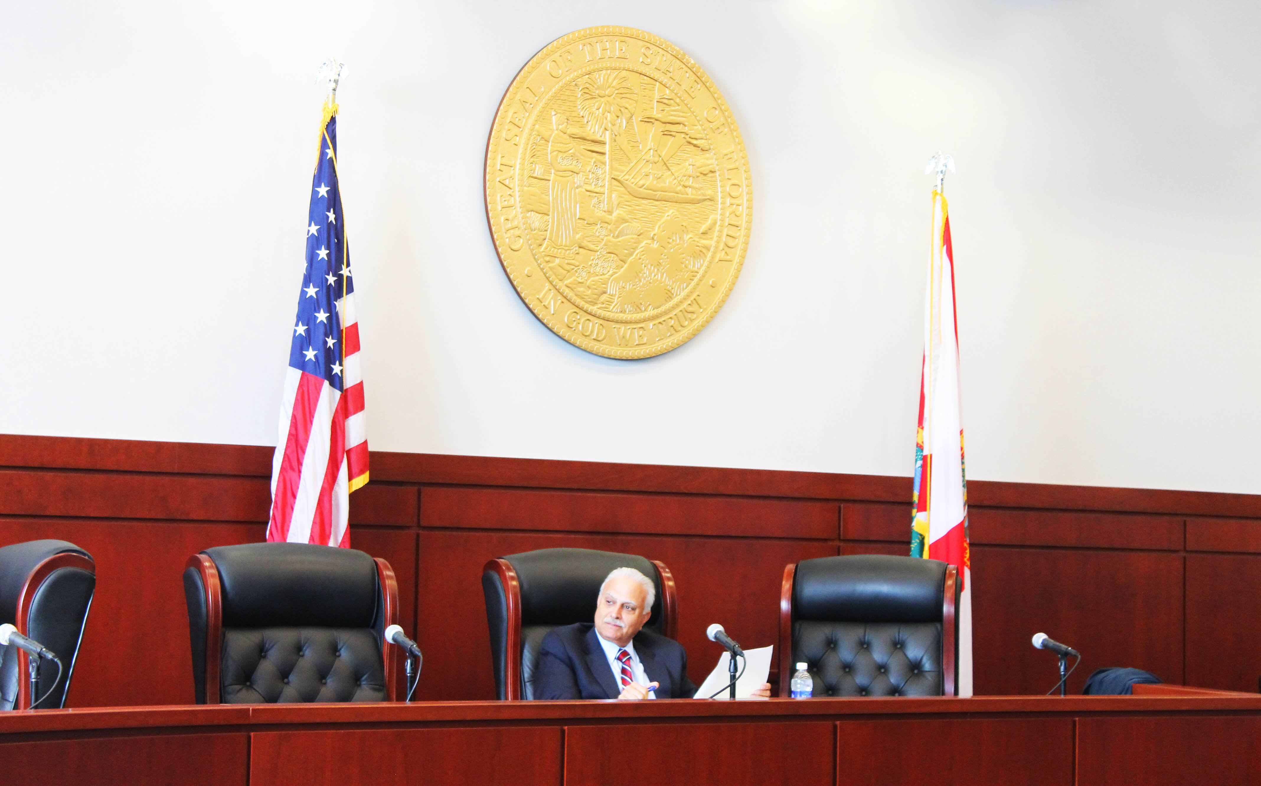 The judge’s bench in florida