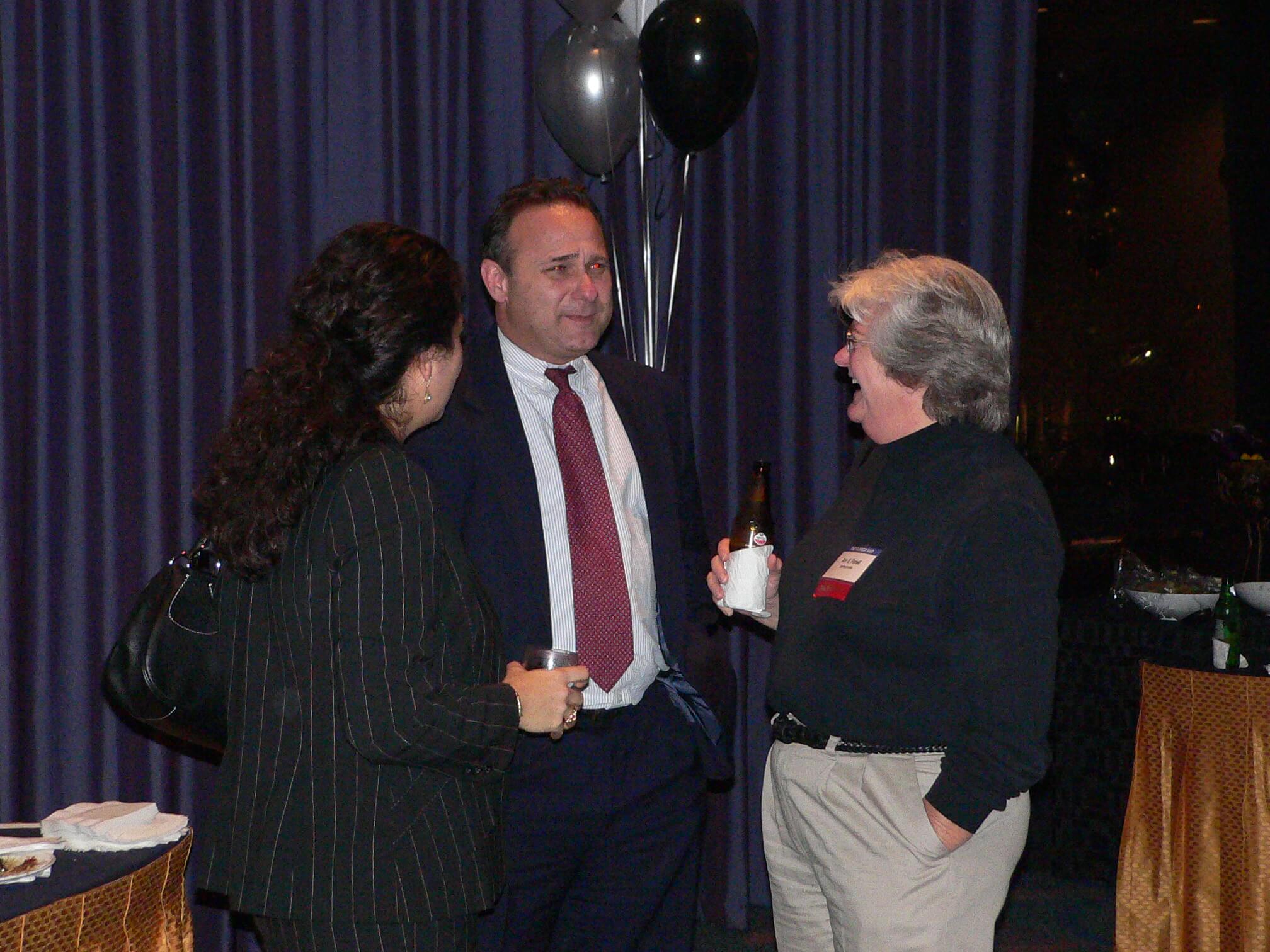 Lawyers talking at the CLS 30th Anniversary Reception 2007