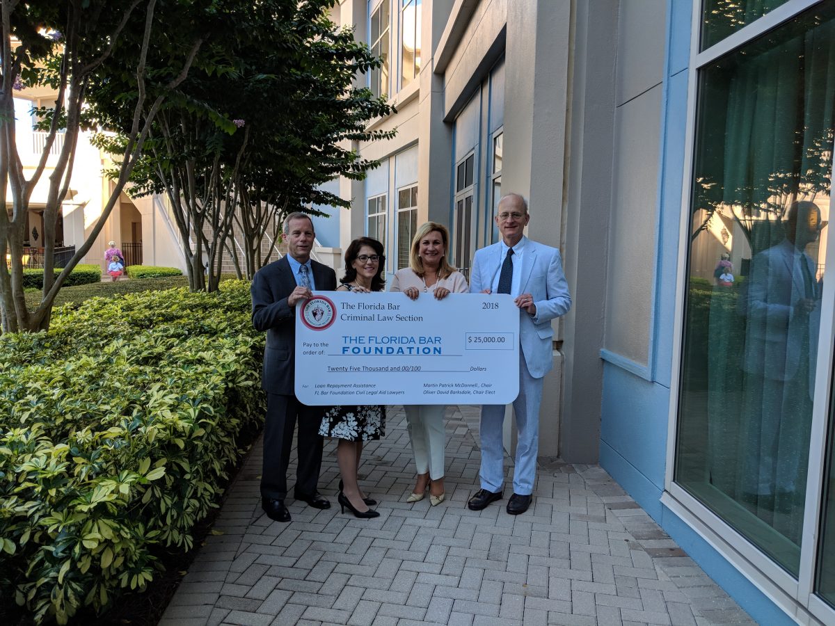 2018 Florida Bar Foundation Contribution Presentation Criminal Law