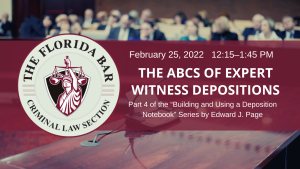 ABCs of Expert Witness Depositions