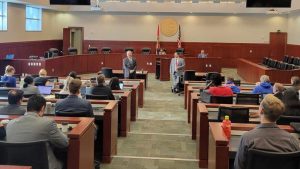 people in a courtroom
