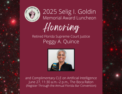Retired Supreme Court Justice Peggy A. Quince Will Receive Goldin Award