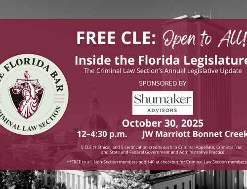 Criminal Law Section to host legislative update CLE during Bar’s Fall Meeting