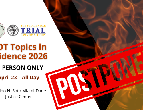 POSTPONED: Hot Topics in Evidence 2026